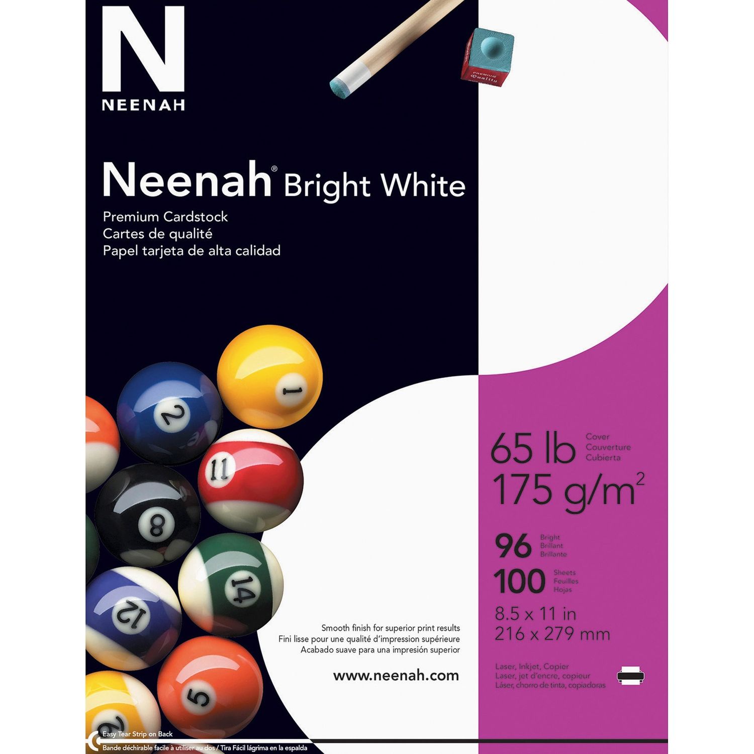 Card Stock - Bright White by Neenah Paper， Inc WAU91901