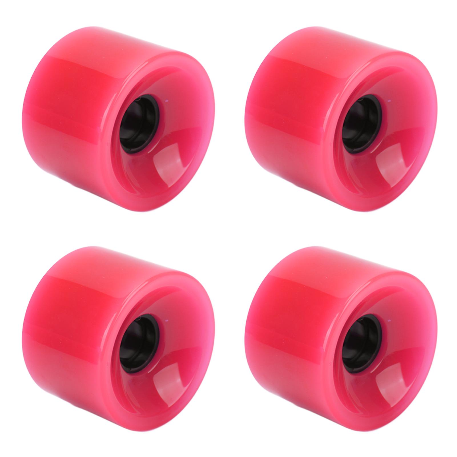 4pcs Scooter Wheels Balanced Safe Riding Strong Grip Durable Without Cracking Scooter Accessoriesrose Red