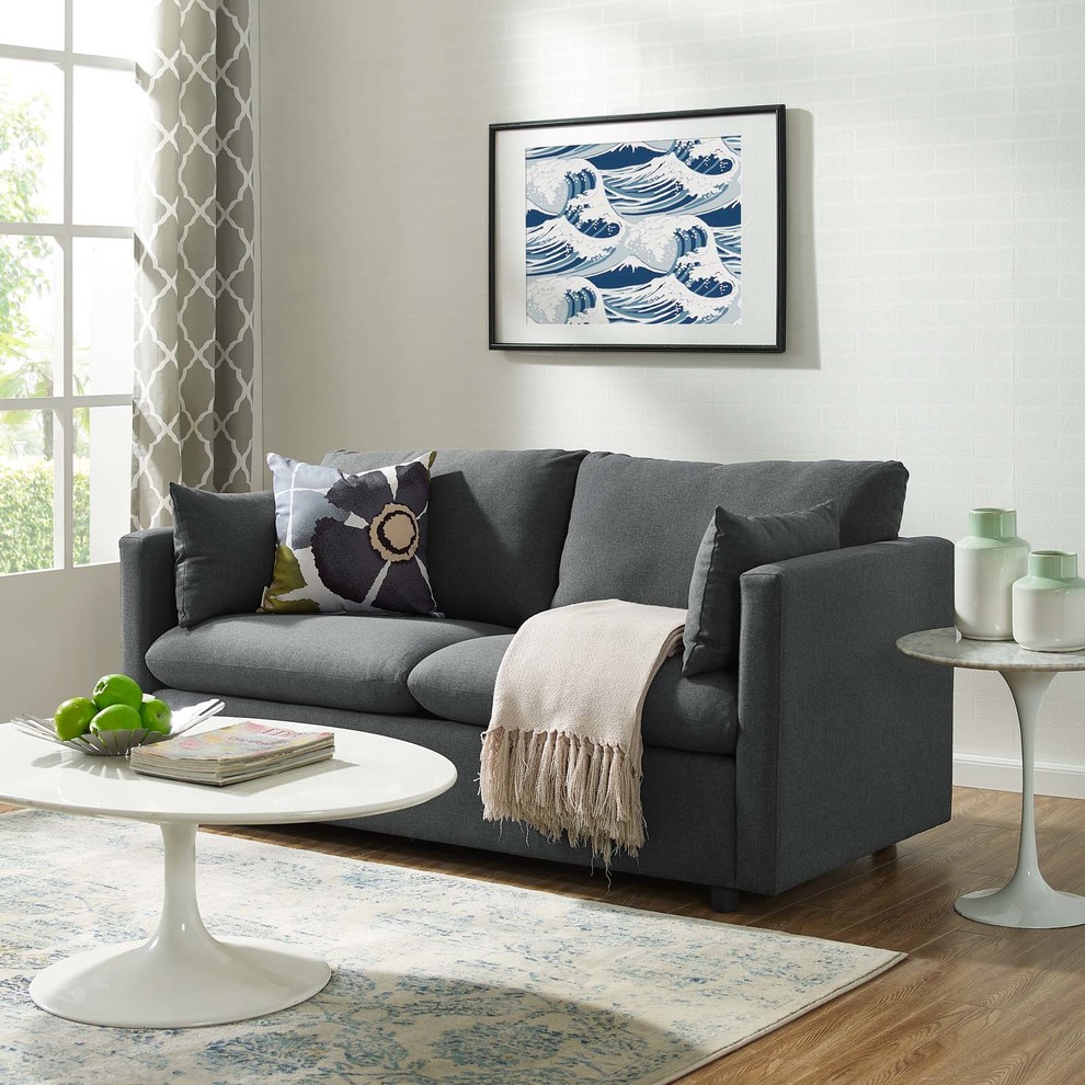 Modern Contemporary Urban Living Living Room Lounge Sofa  Fabric   Transitional   Sofas   by House Bound  Houzz