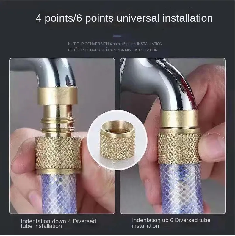 Brass Integrated Washer Nozzle And Adapter Faucet Fits Standard Hoses Adjustable Garden Sprayer High Pressure Hose Spray Nozzle