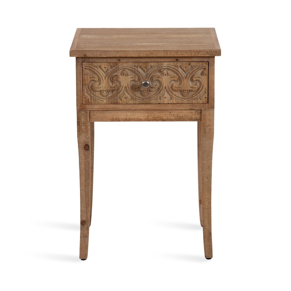 Kate and Laurel Cassetta Wood Side Table