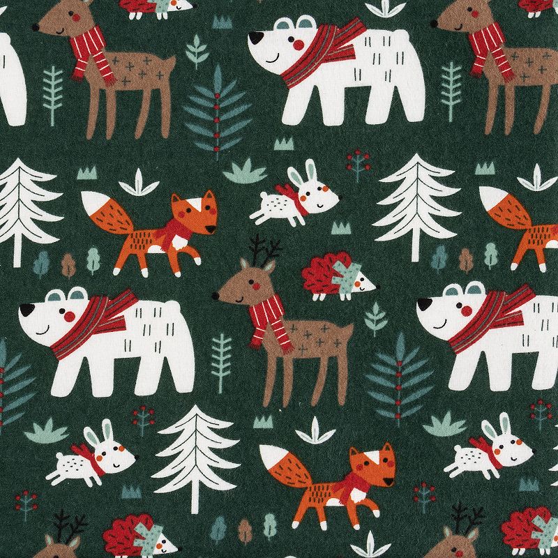 Trend Lab Festive Forest Flannel Fitted Crib Sheet