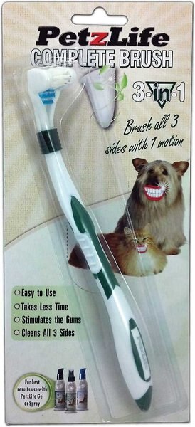 PetzLife Complete 3-in-1 Dog and Cat Toothbrush