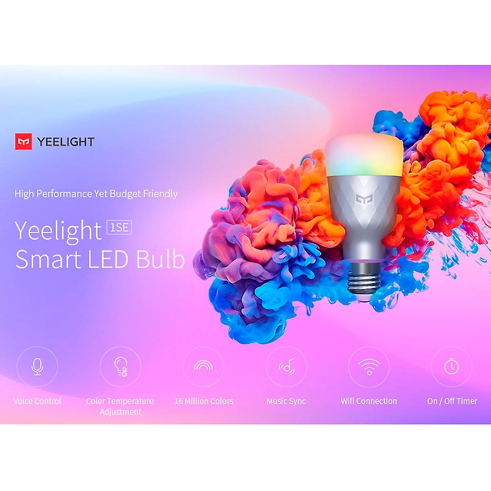 Yeelight Ac100-240v 6w Rgbw Intelligent Leds Light Bulb E27 Base Colourful Light Version Music Rhythm Color Changing Brightness Adjustable Compatible