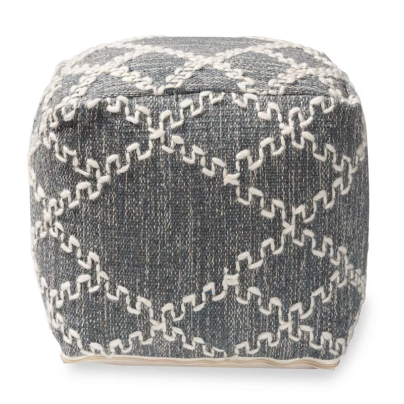 Baxton Studio Geyne Woven Pouf Ottoman