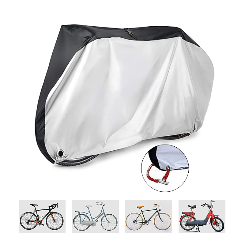 Heavy Duty Rainproof Waterproof Durable Cycling Tarp Outdoor Bike Storage Bicycle Covers Bike Cover  with Lock Hole