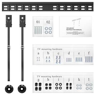 USX MOUNT TV Wall Mount 40 in. to 70 in. TV Bracket for TVs with Max VESA 600 mm x 400 mm Weight Capacity Up to 100 lbs. WFL008-09