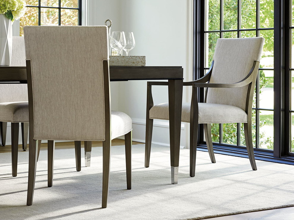 Emma Mason SIgnature Ayana Saverne Upholstered Side Chair (Set of 2) in Platinum   Transitional   Dining Chairs   by Emma Mason  Houzz