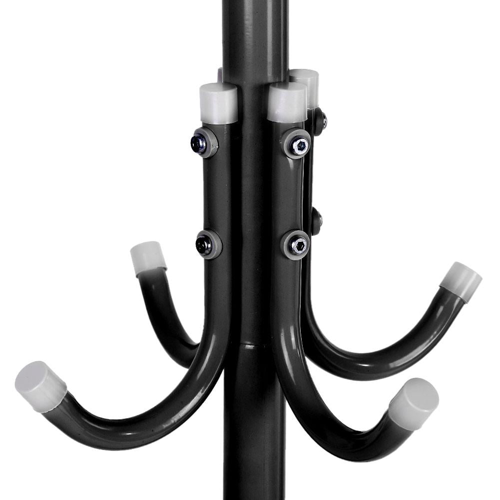 Oxgord Coat Rack 12 Hook Standalone Stainless Steel Hat Stand Clothes Hanger Hall Tree