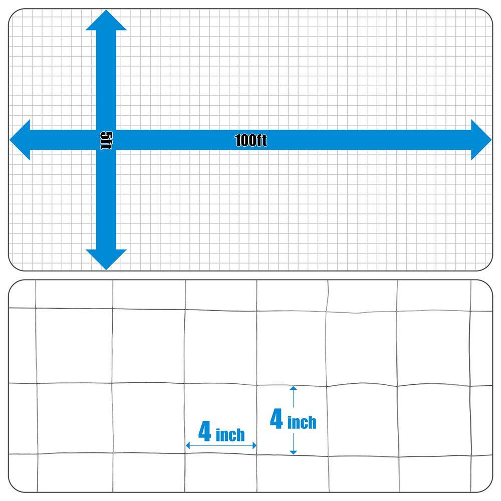 Fencer Wire 5 ft. x 100 ft. 16-Gauge Welded Wire Fence with 4 in. x 4 in. Mesh WB16-5X100M44