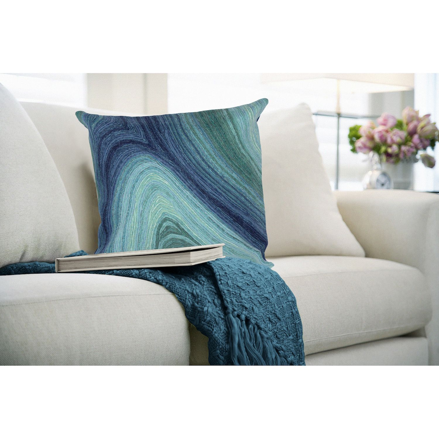 Liora Manne Visions III Ripples Indoor/Outdoor Pillow