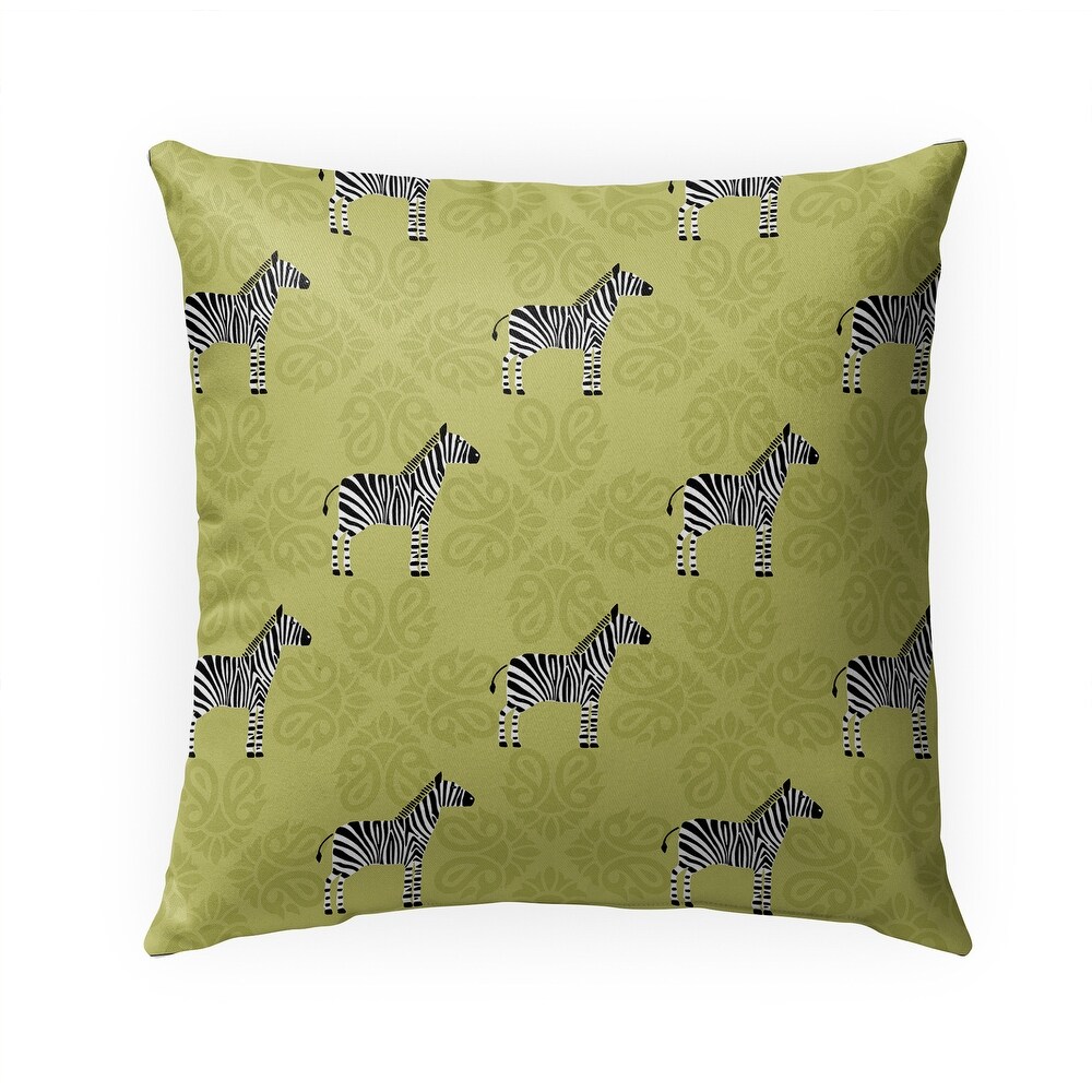 ZEBRA HERD LIME IndoorOutdoor Pillow By Kavka Designs