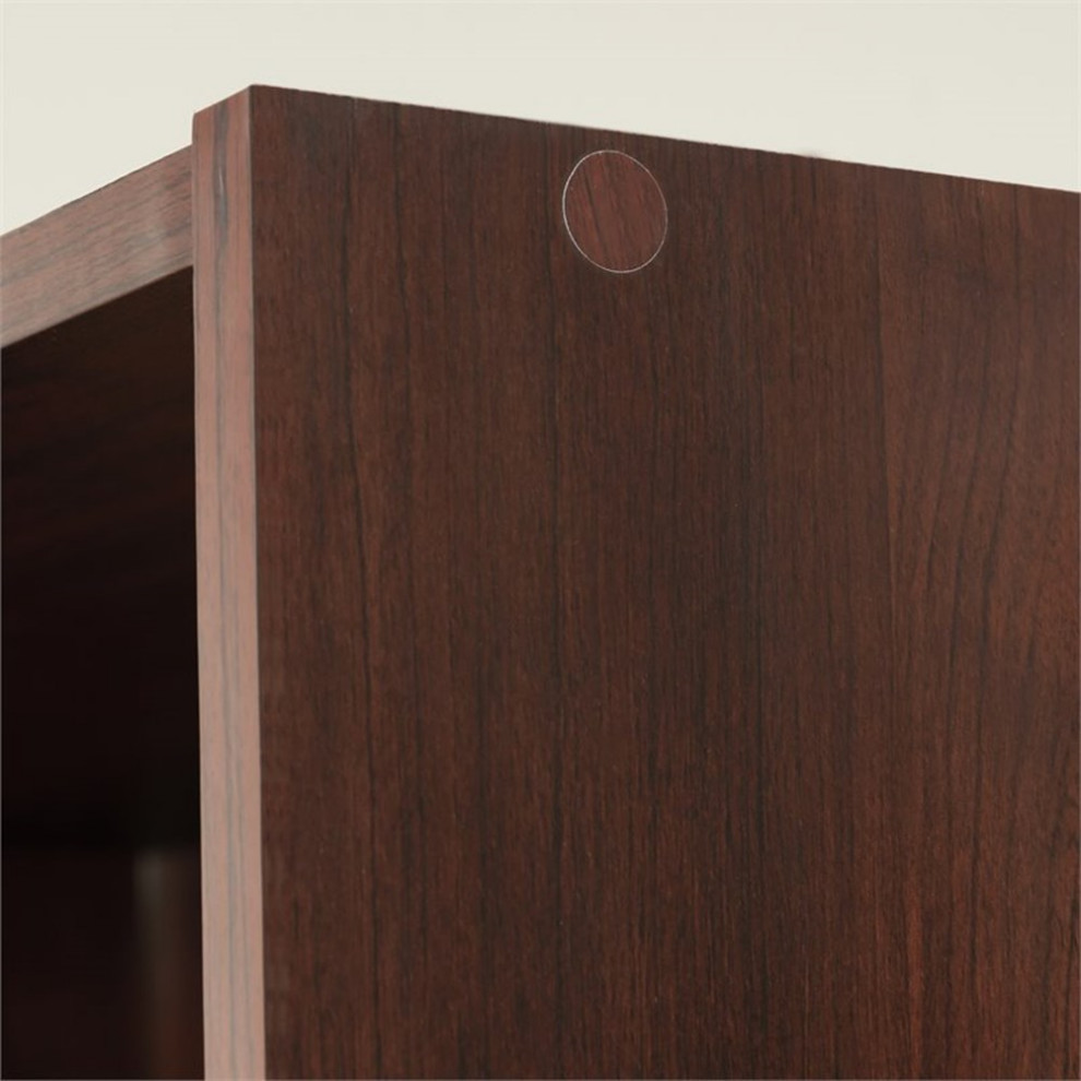 Sauder Beginnings Engineered Wood 5 Shelf Bookcase in Cinnamon Cherry   Bookcases   by Homesquare  Houzz