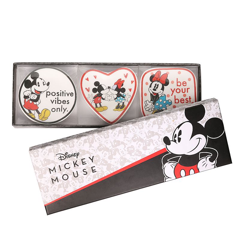 Disney's Minnie Mouse and Mickey Mouse 3 Piece Trinket Set