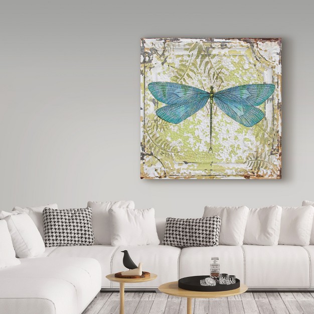 Trademark Fine Art jean Plout x27 dragonfly On Tin Tile 2 x27 Canvas Art