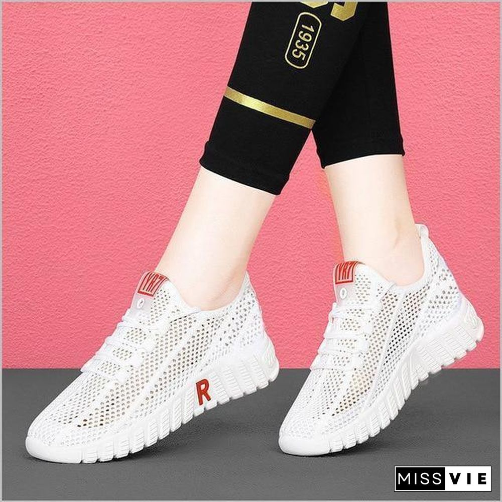 Spring Women Casual Shoes Breathable Mesh Platform Sneakers Women New Fashion Mesh Sneakers Shoes Woman Tenis Feminino