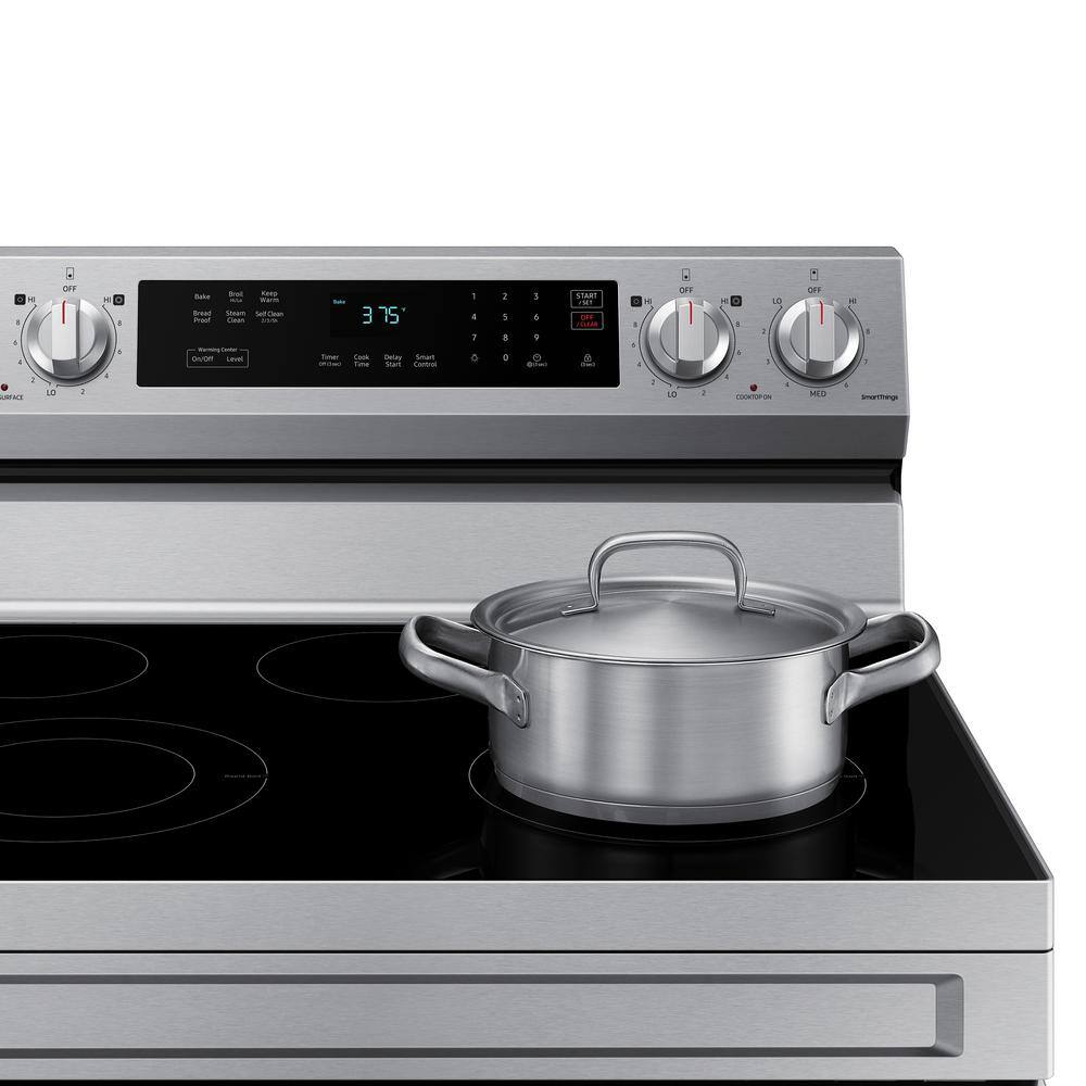  6.3 cu. ft. Smart Freestanding Electric Range with Rapid Boil and Self Clean in Stainless Steel NE63A6311SS