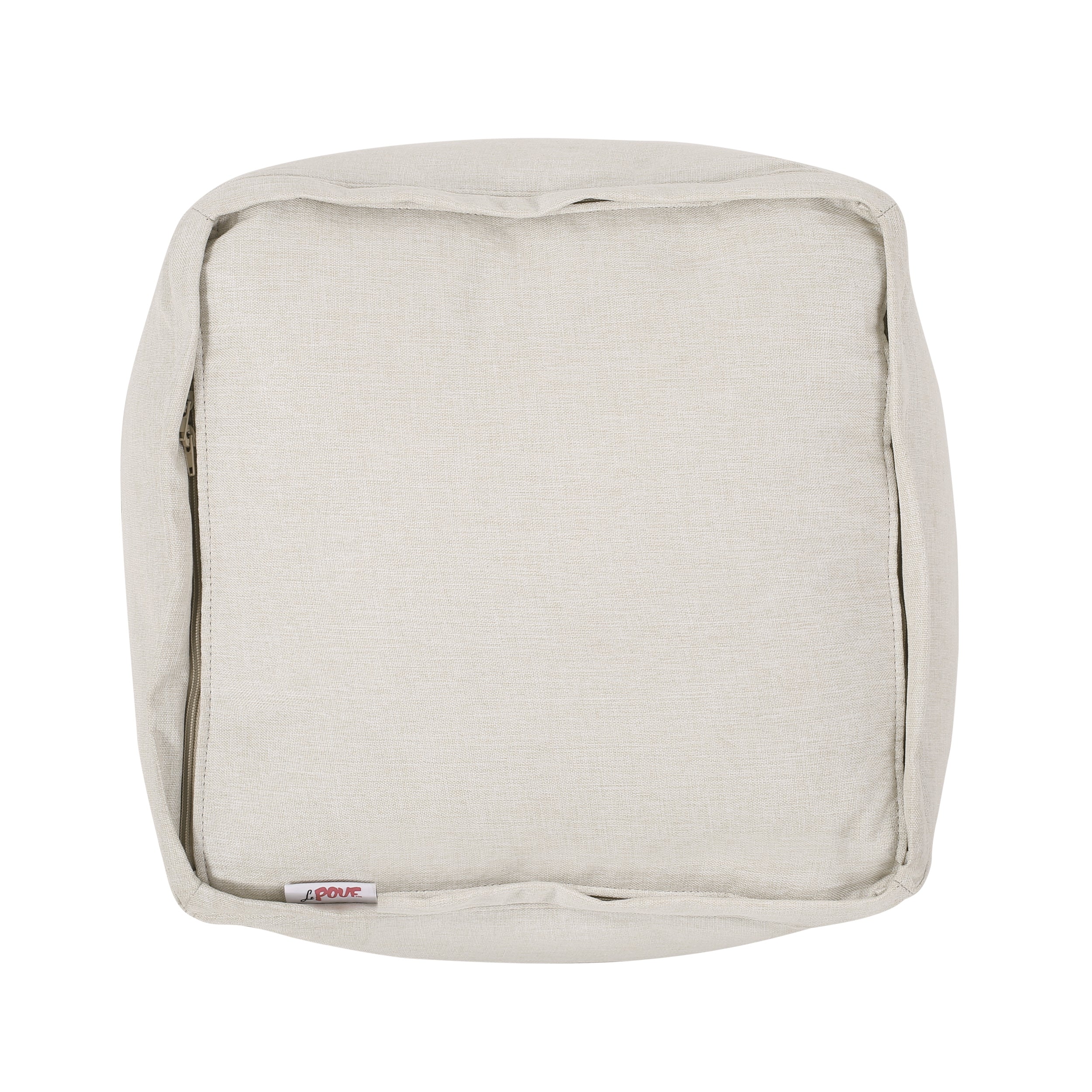 Punjab Tattnall Contemporary Two Tone Fabric Cube Pouf