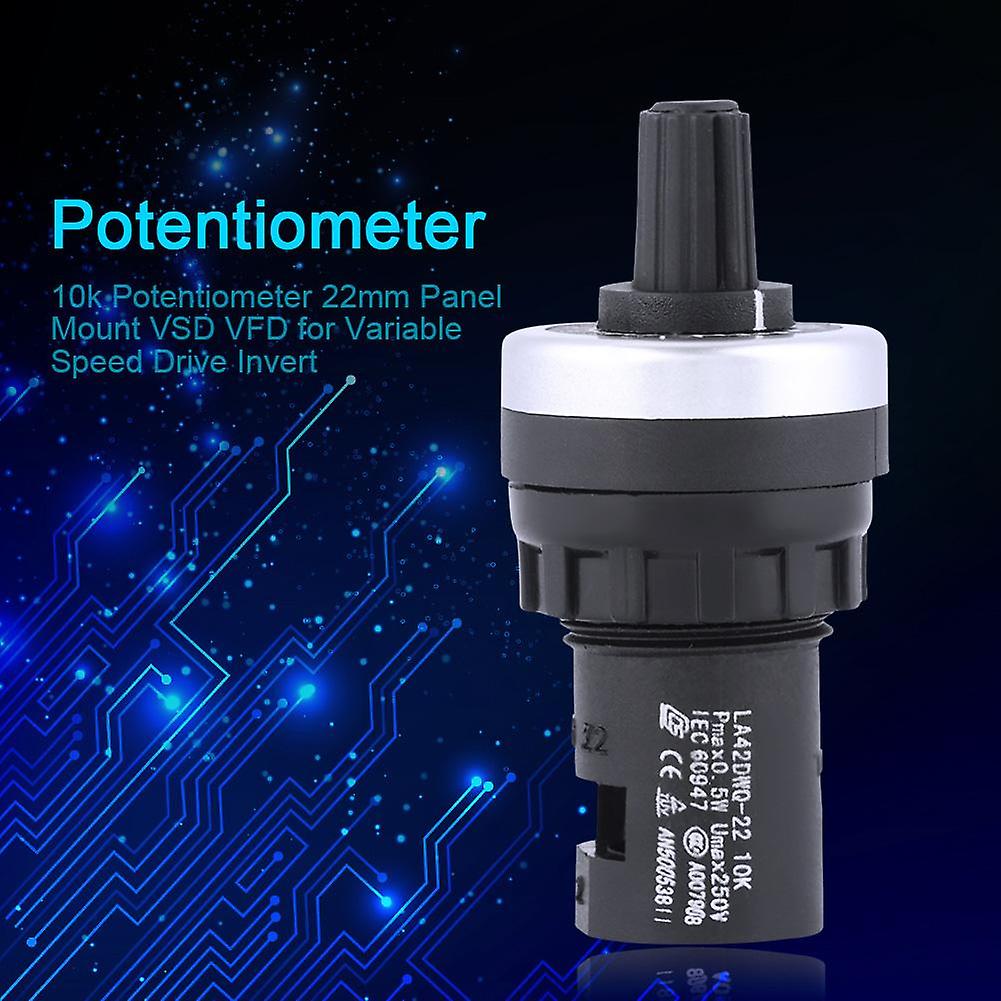 10k Potentiometer Panel Mount Variable-frequence Regulator For Variable Speed Drive Invert