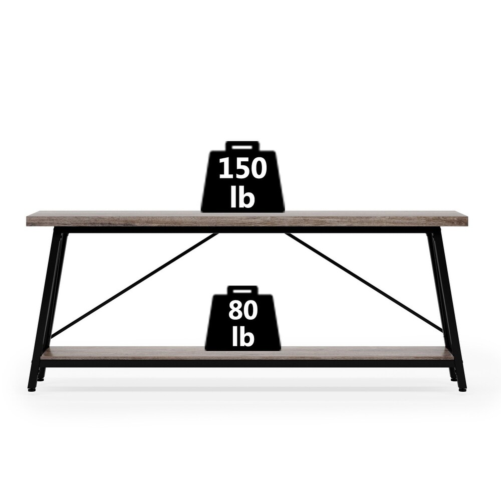 Long Entryway Table  70.9 Inch Vintage Industrial Sofa Console Table