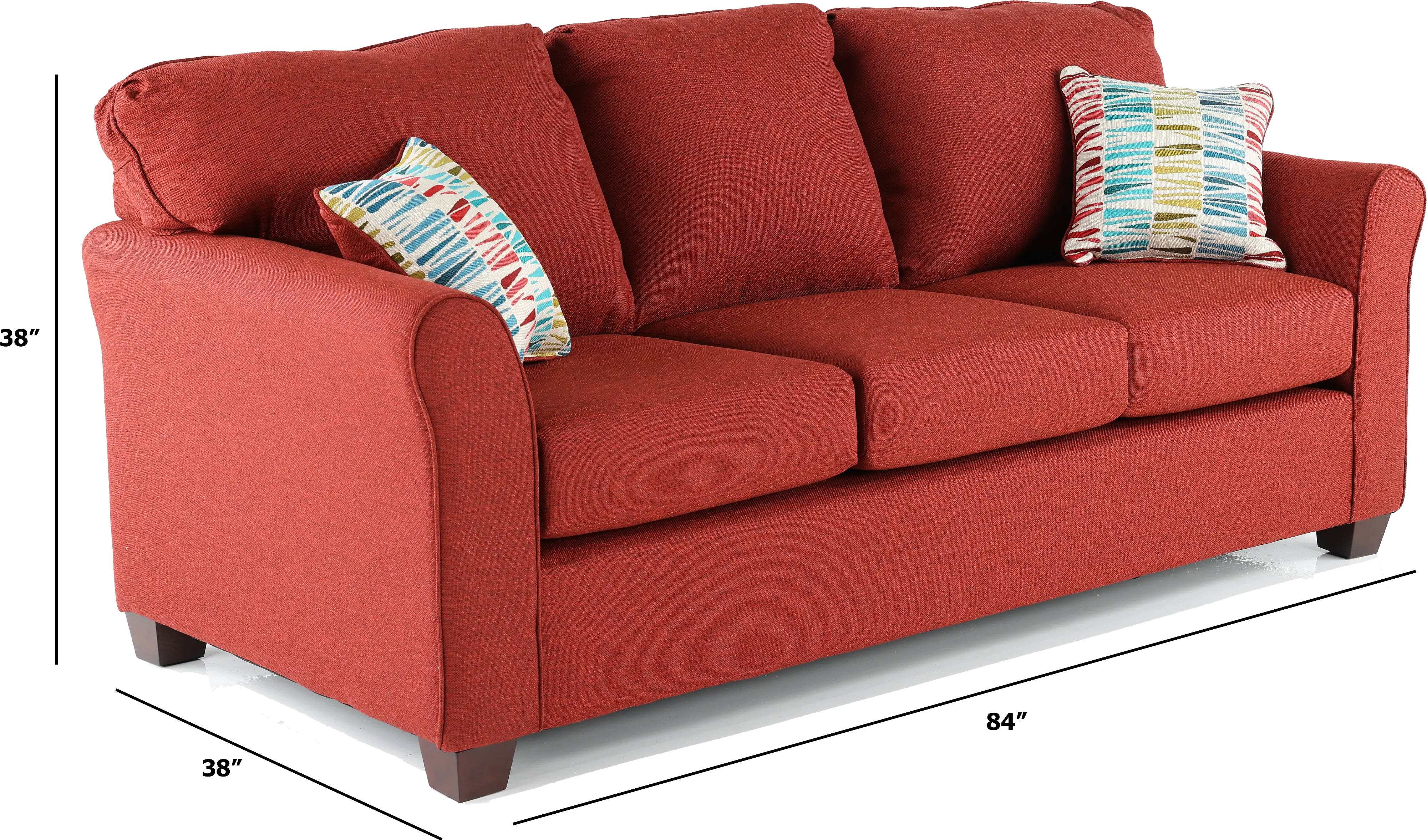 Wall St. Red Sofa