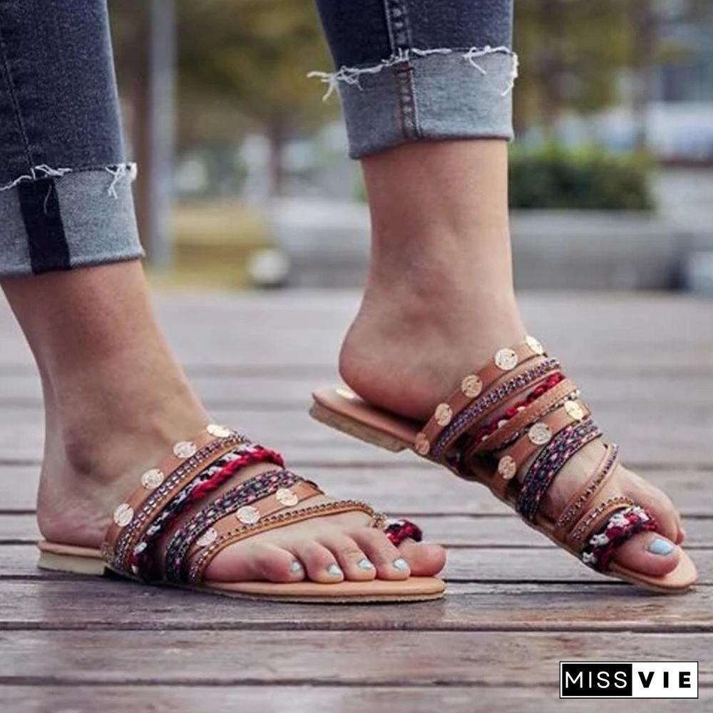 Women Artisanal Sandals Flip-Flops Handmade Greek Style Boho Flip Flop Sandals Streetwear Fashion Shoes Women Chaussures Femme