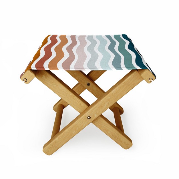 Coastl Studio Rainbow Waves Folding Stool Deny Designs