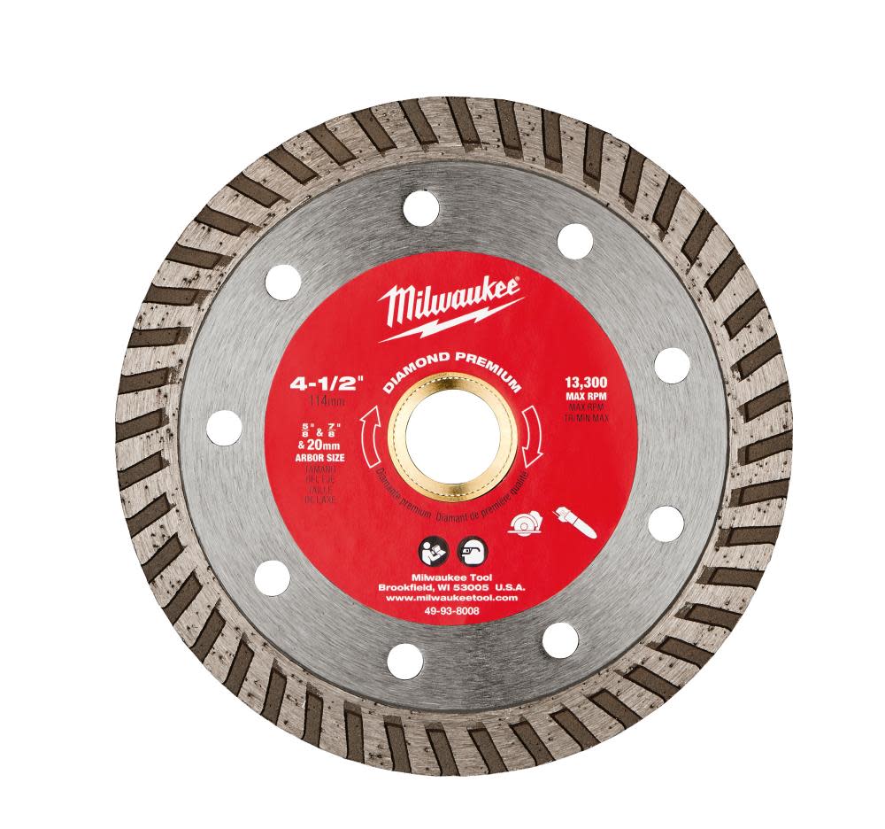 Milwaukee 4-1/2 In. Diamond Premium Turbo 49-93-8008 from Milwaukee