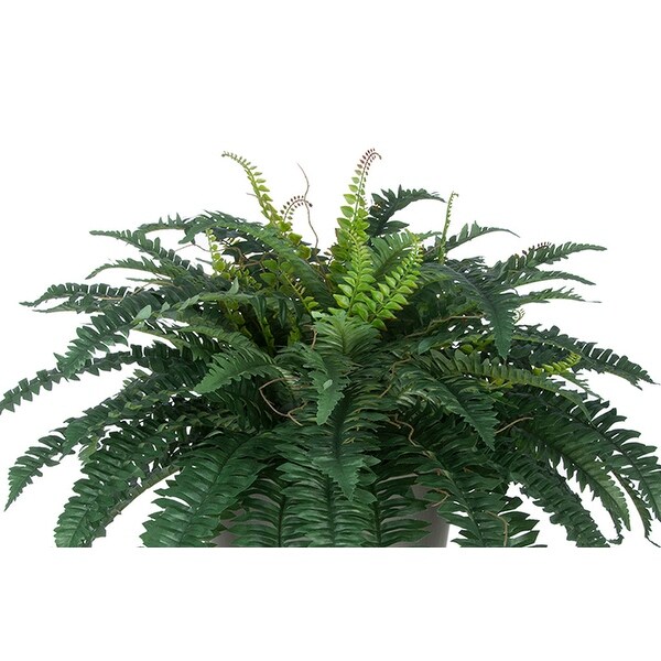 Faux Fern in Square Zinc Planter