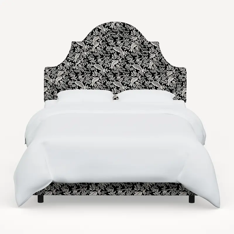 Rifle Paper Co. Marion Canopy Black and Cream Twin Bed