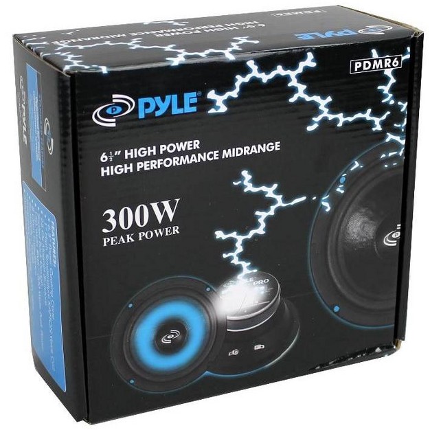 Pyle Pdmr6 6 5 Inch 300w Peak Car Mid Bass Midrange Woofer Audio Speaker 8 Ohm W 93 Decibel Sensitivity 25 Oz Magnet Structure Black