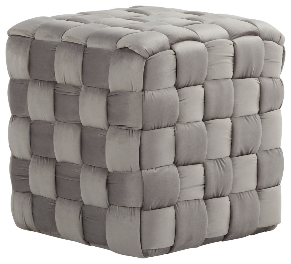 Braided Square 16 quotOttoman   Scandinavian   Footstools And Ottomans   by LumiSource  Houzz