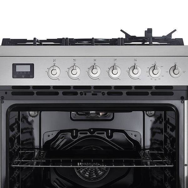 30-inch 5.0-cu. ft Slide-in Stainless Steel Single Oven Gas Range with 5 Sealed Burner Cooktop