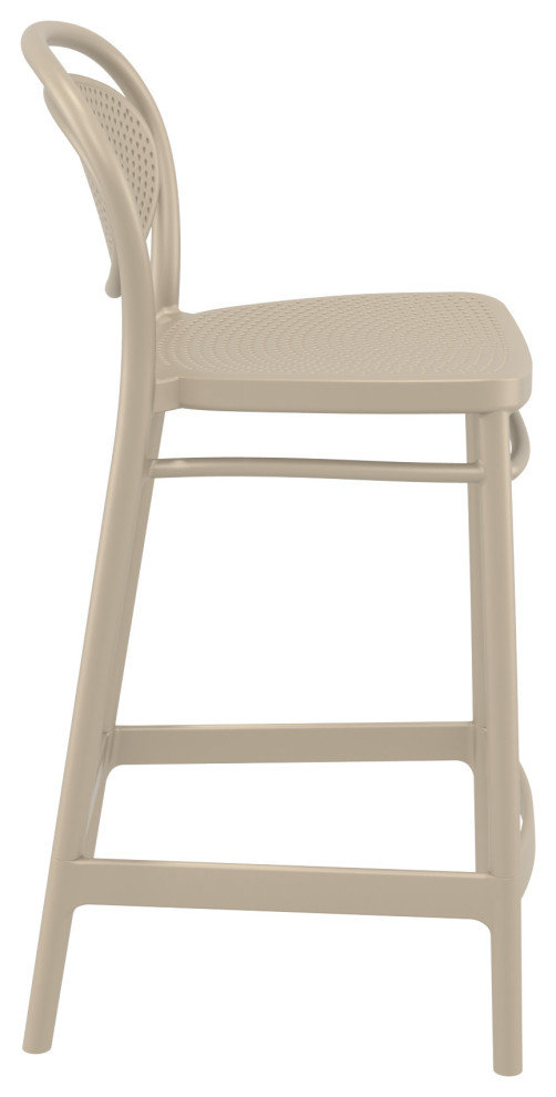 Marcel Counter Stool Taupe   Contemporary   Outdoor Bar Stools And Counter Stools   by VirVentures  Houzz