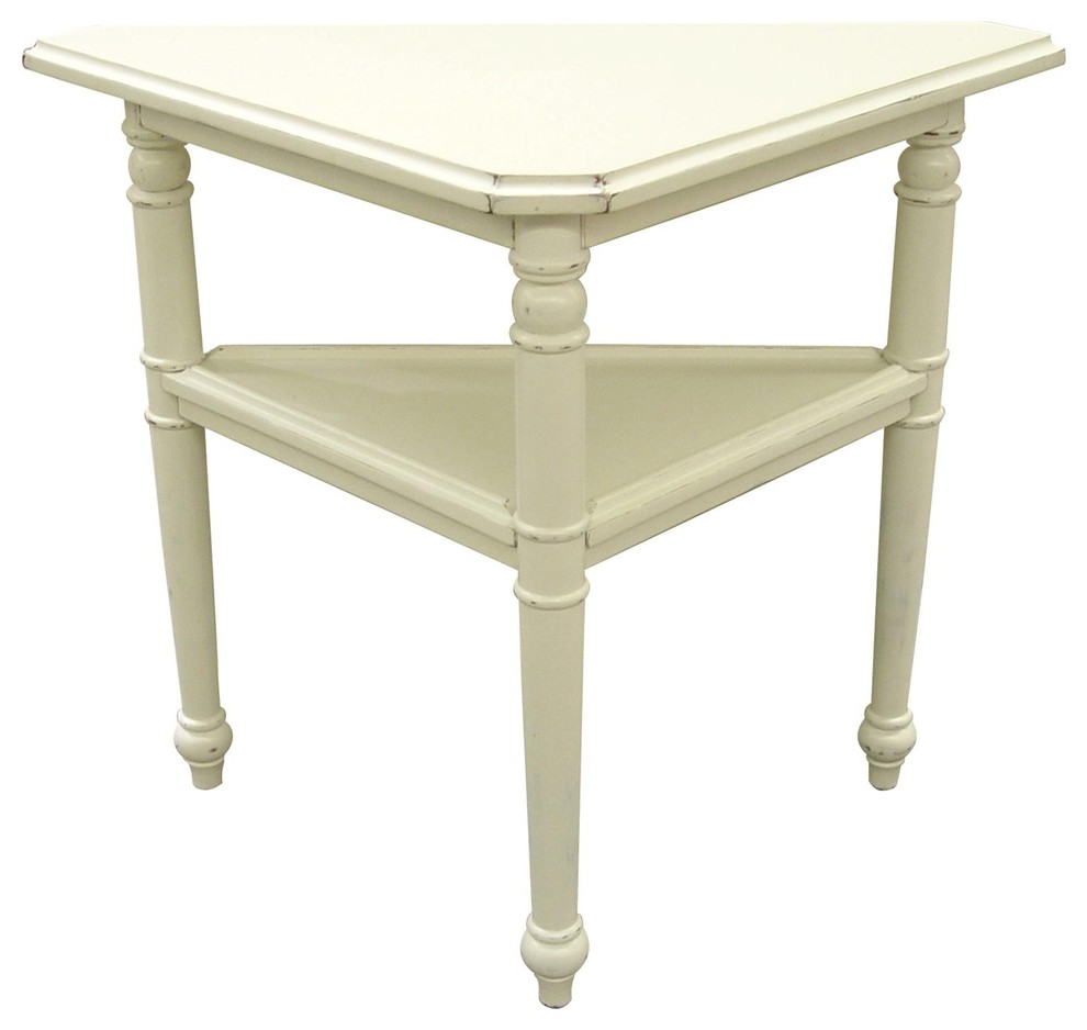 Side Table TRADE WINDS PROVENCE Traditional Antique Triangle   Traditional   Side Tables And End Tables   by EuroLuxHome  Houzz