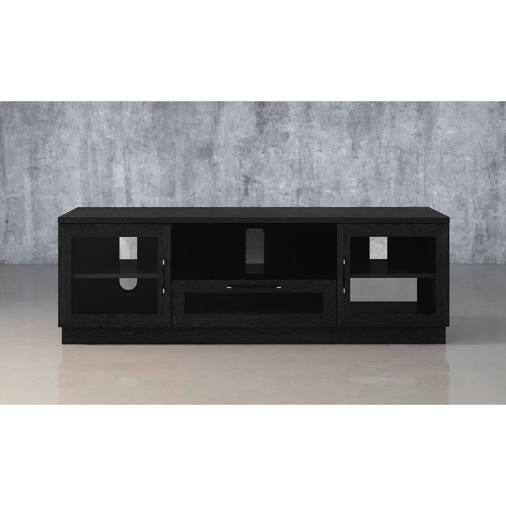 Contemporary Ebony Finish TV and Entertainment Console