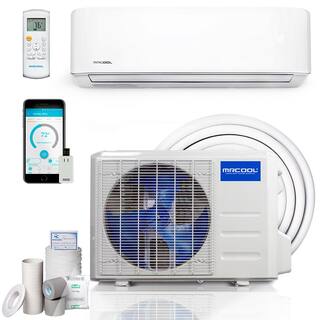 MRCOOL Advantage 3rd Gen 18000 BTU 1.5 Ton Ductless Mini Split Air Conditioner and Heat Pump with Line Guard 230-Volt60Hz A-18-HP-230B-LG