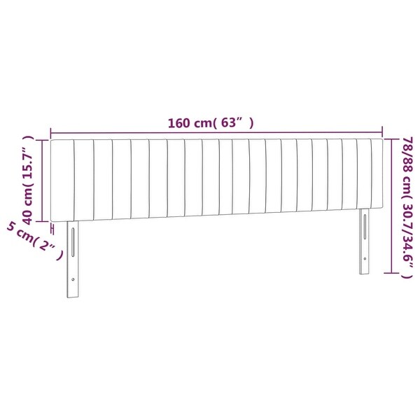 vidaXL Headboard Light Gray 39.4