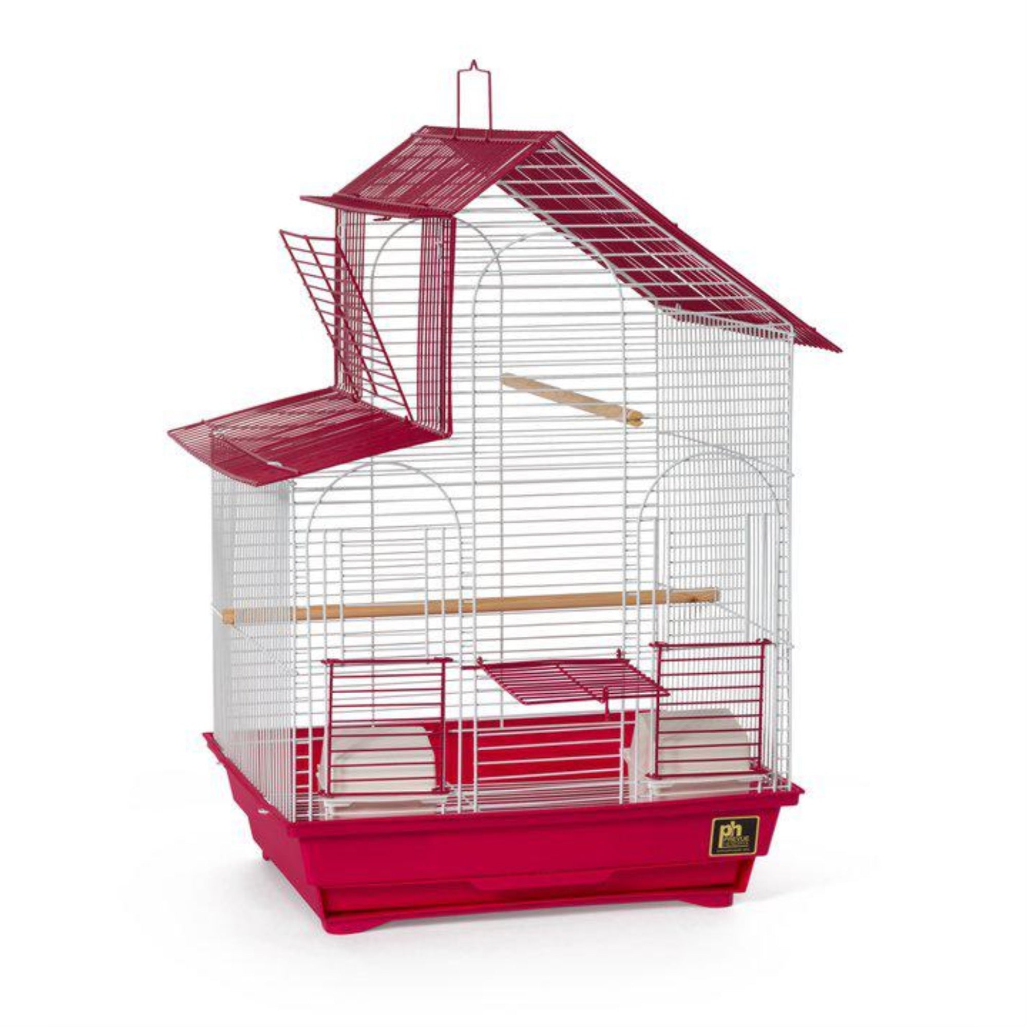 Prevue SP41614-2 Parakeet House Bird Cageand#44; Red