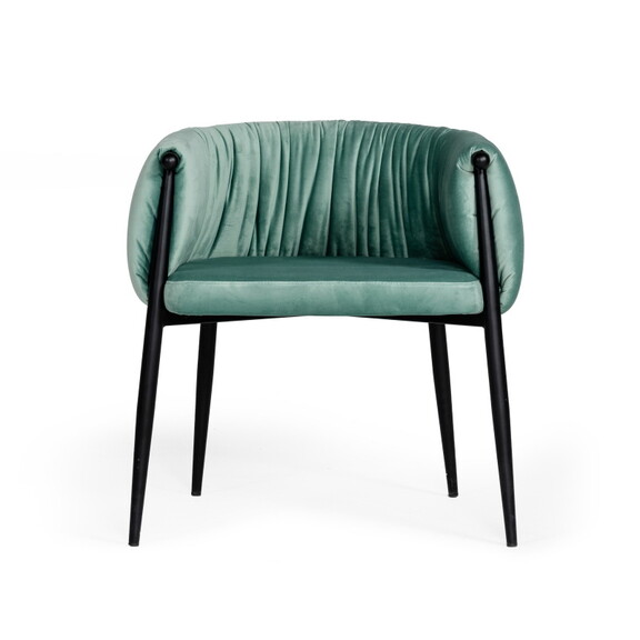 Modrest Belcaro Modern Light Green Fabric Dining C...