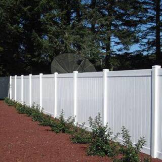 Weatherables Savannah 6 ft. H x 8 ft. W White Vinyl Privacy Fence Panel Kit PWPR-TG-6X8