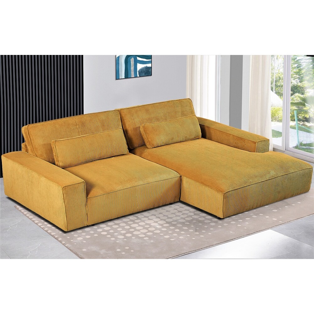 US Pride Furniture 105.52''W Oversized Faing Chaise Sectional Sofa