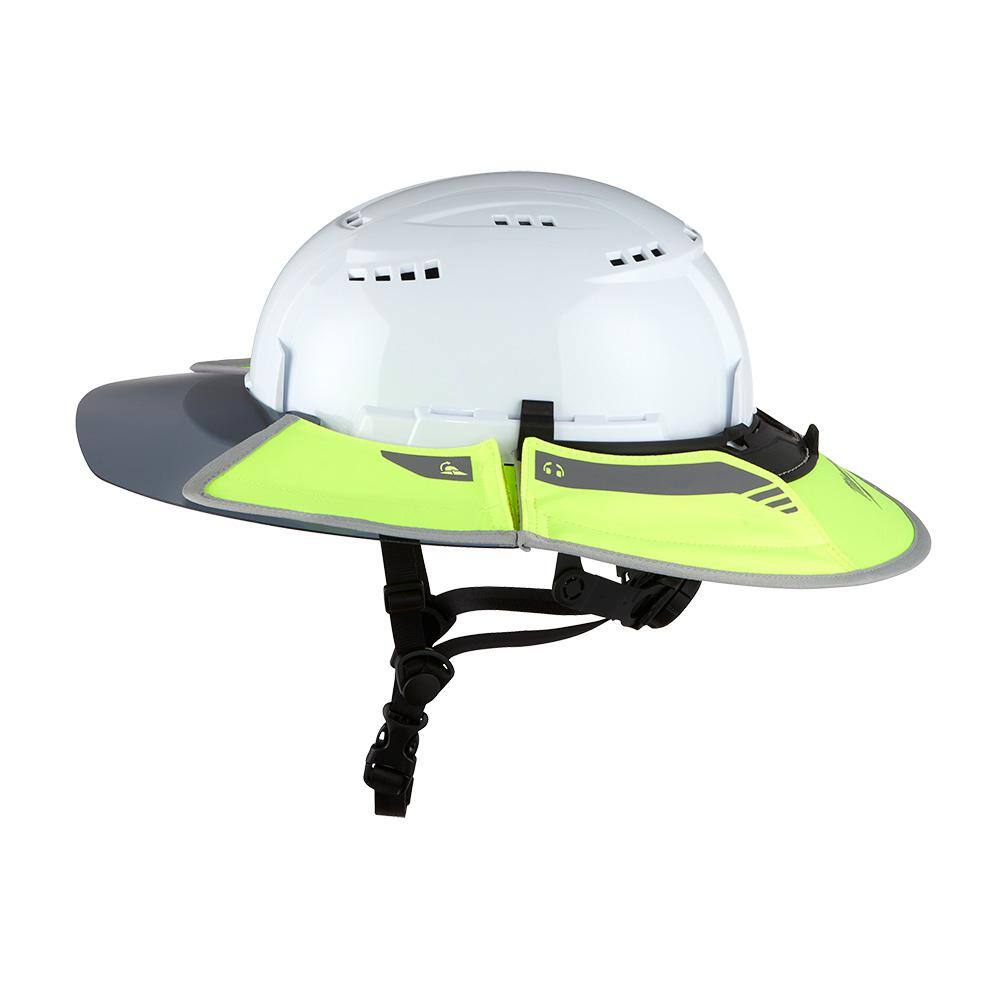 MW BOLT Tinted Brim Yellow High Visibility Visor with 360-Degree UV Protection 48-73-1073