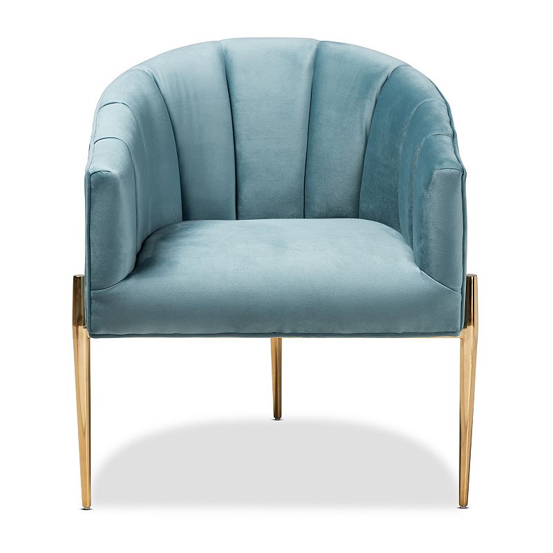 Baxton Studio Clarisse Blue Chair