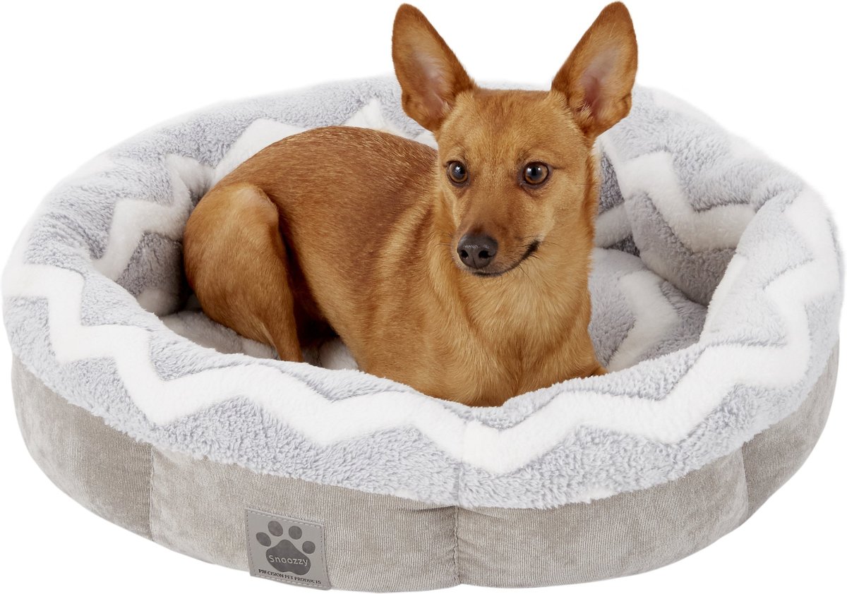 Precision Pet Products SnooZZy Round Shearling Bolster Dog Bed