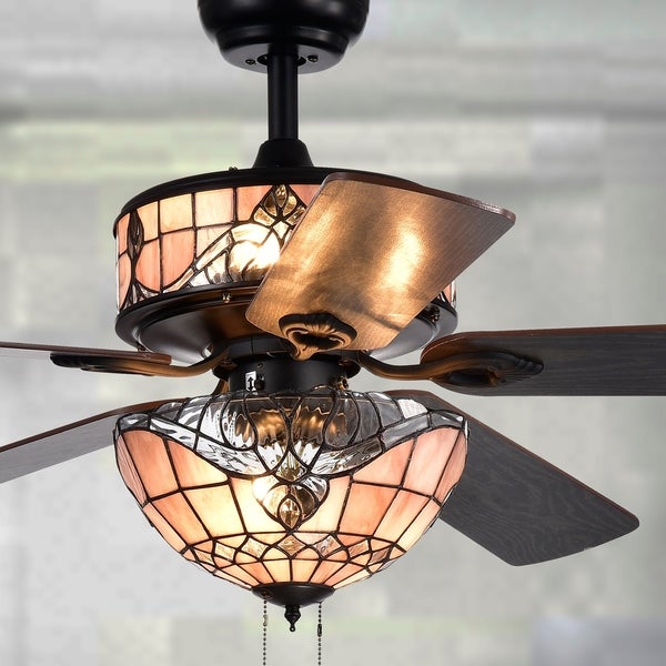 Orla 6-Light Baroque  5-Blade 52-Inch Black Ceiling Fan Shopping - The Best Deals on Ceiling Fans | 25244069