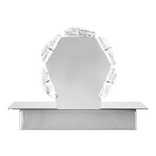 Home Decorators Collection Keighley Integrated LED Chrome and Crystal Indoor Wall Sconce Light Fixture C6360