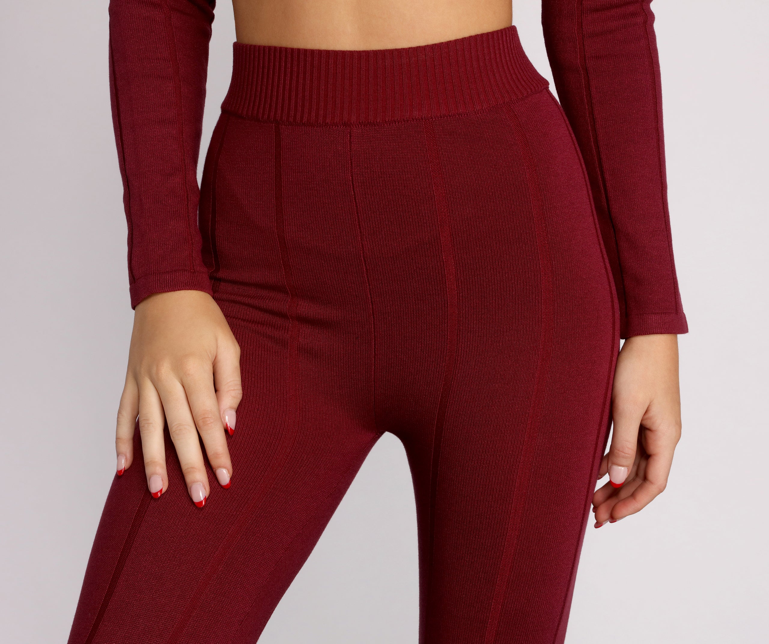 Basic High Waist Ribbed Leggings