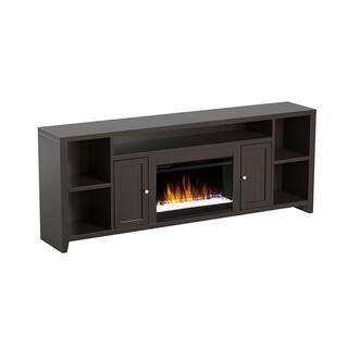 Bridgevine Home 84 in. Fully Assembled Mocha TV Stand with Electric Fireplace Fits TV's up to 90 in. UL5284.MOC