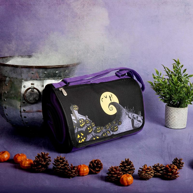 Disney's The Nightmare Before Christmas Jack and Sally Blanket Tote Outdoor Picnic Blanket by Oniva